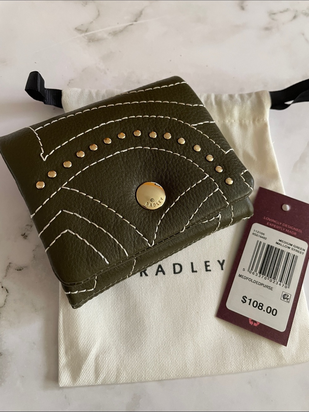 Radley London Mallow Street Medium Folded Wallet in Medium Green